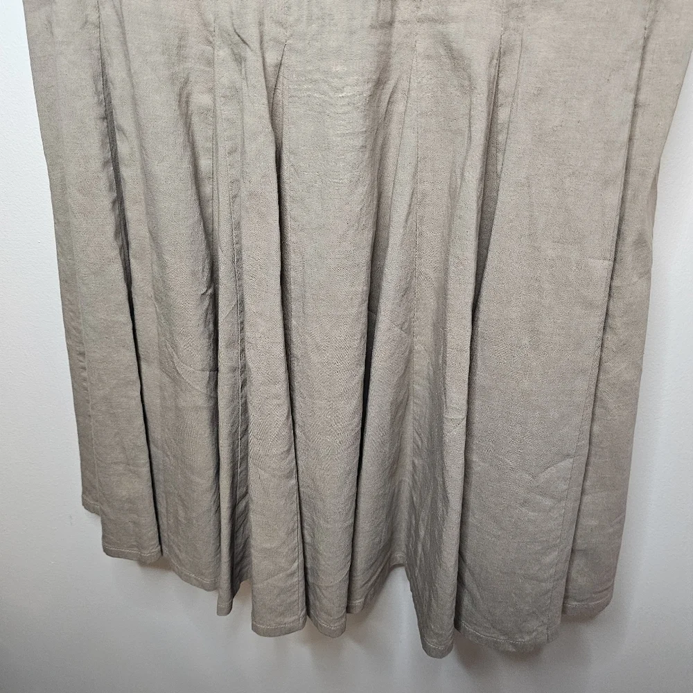 NWT Theory Kaien W Beige Linen Blend Fit & Flare Mini Dress Size 6 - Picture 6 of 14